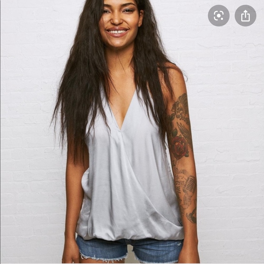 Don’t Ask Why Satin Surplice Tank